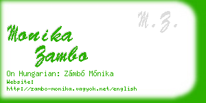 monika zambo business card