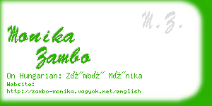 monika zambo business card